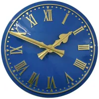 Dewsbury Outdoor Clock Service blue dial